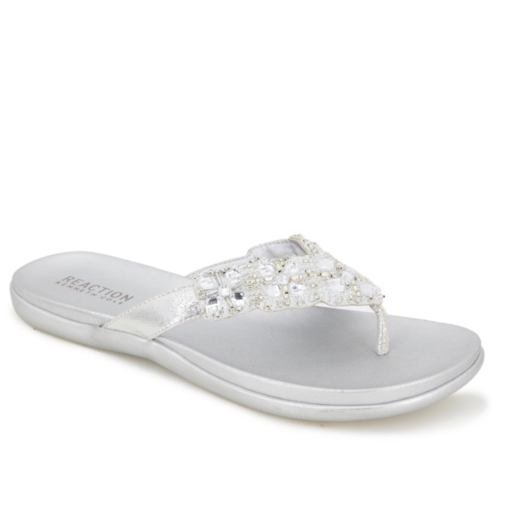 Reaction Kenneth Cole GLAM-ATHON in Silver Sz 9.5 NEW IN BOX